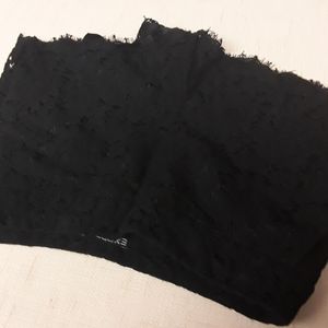 Black Floral Cutout Scallop Shorts 00 Express